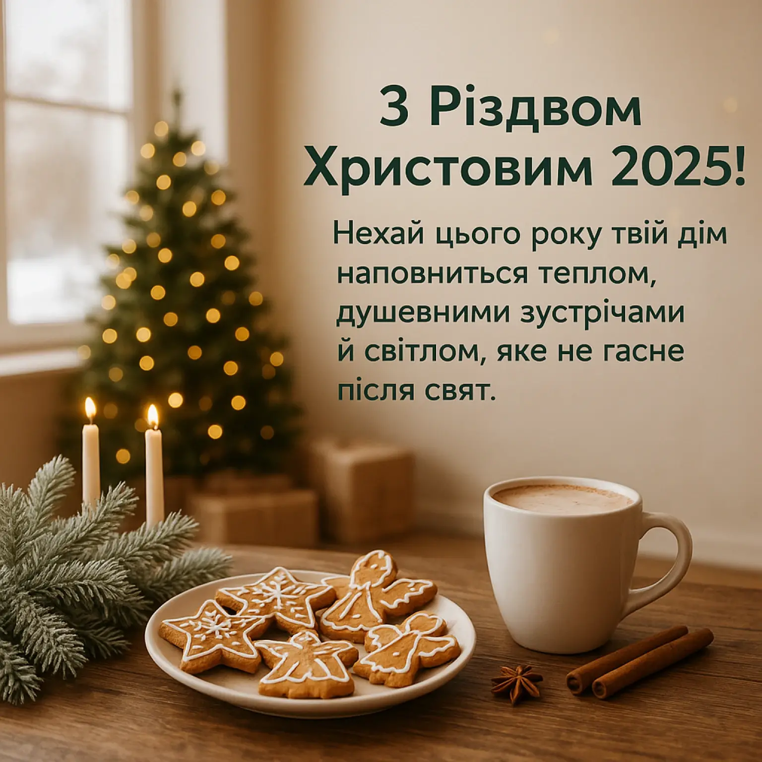 Привітання з Різдвом 2025: теплі й щирі побажання для всіх