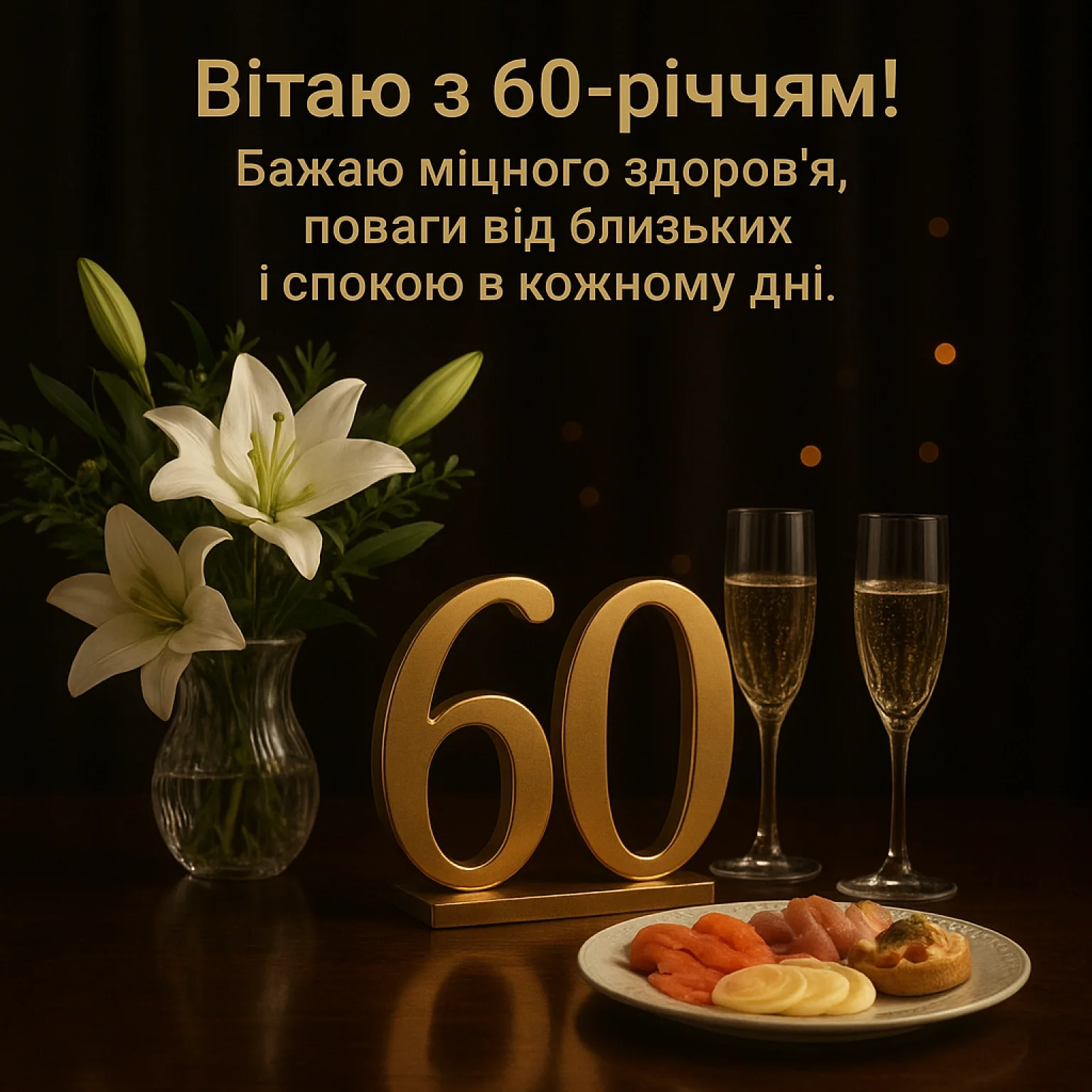 Вітання з 60-річним ювілеєм у картинках