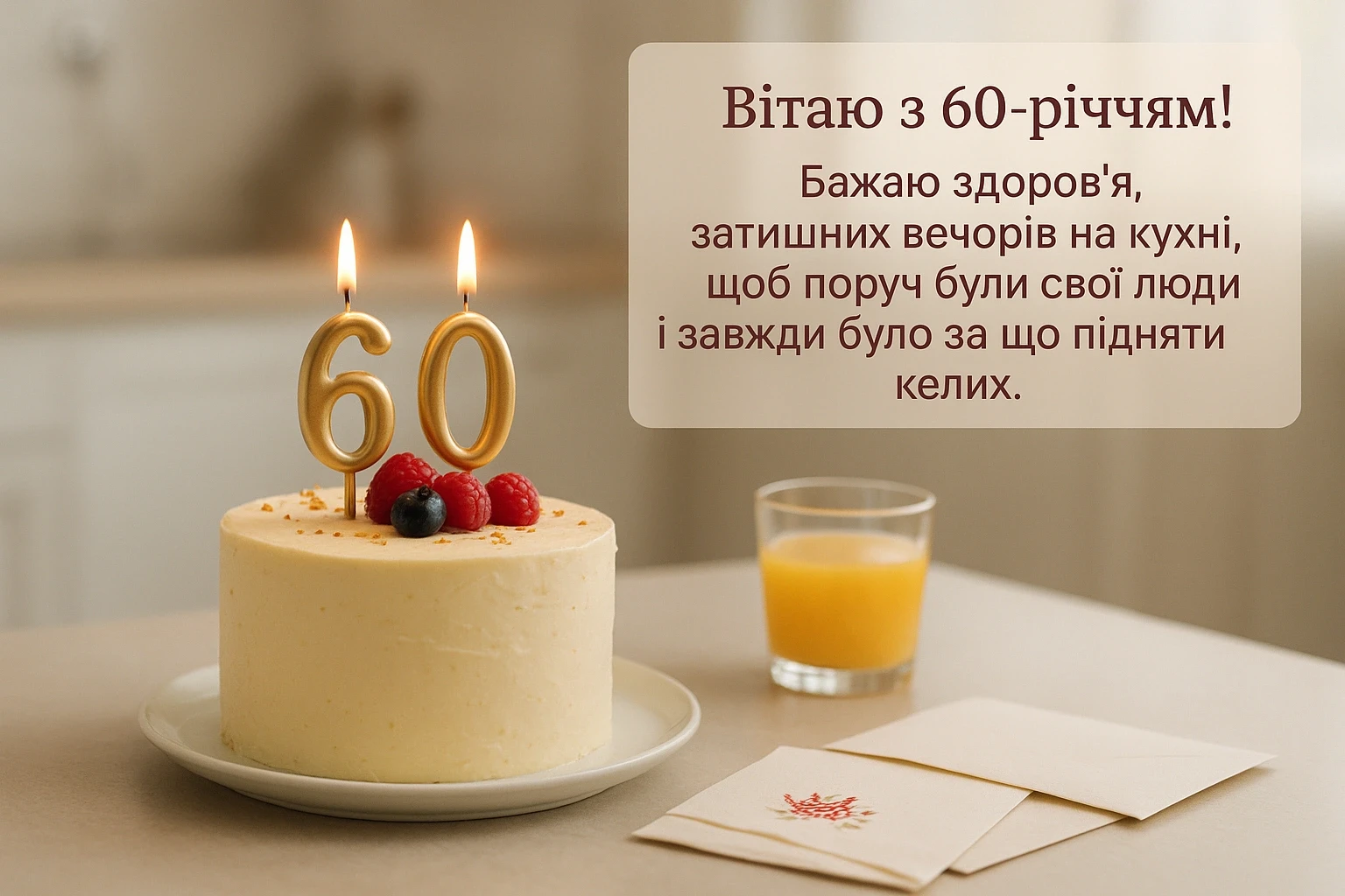 Вітання з 60-річним ювілеєм у картинках