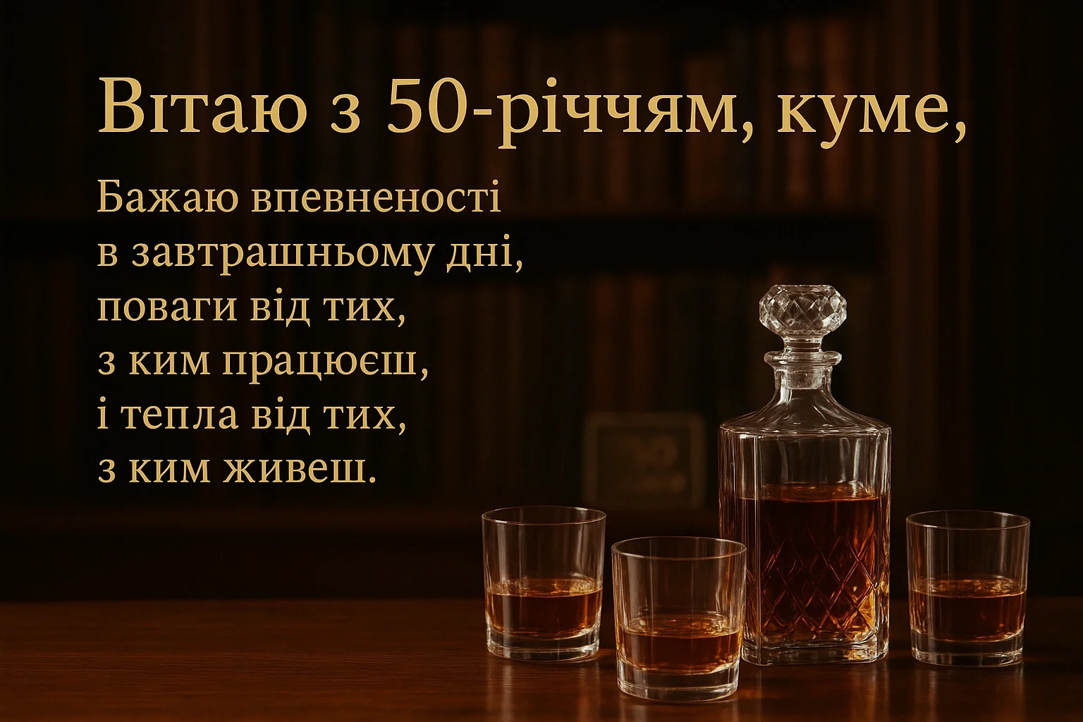 Привітання куму з ювілеєм 50 років: слова, що йдуть від серця