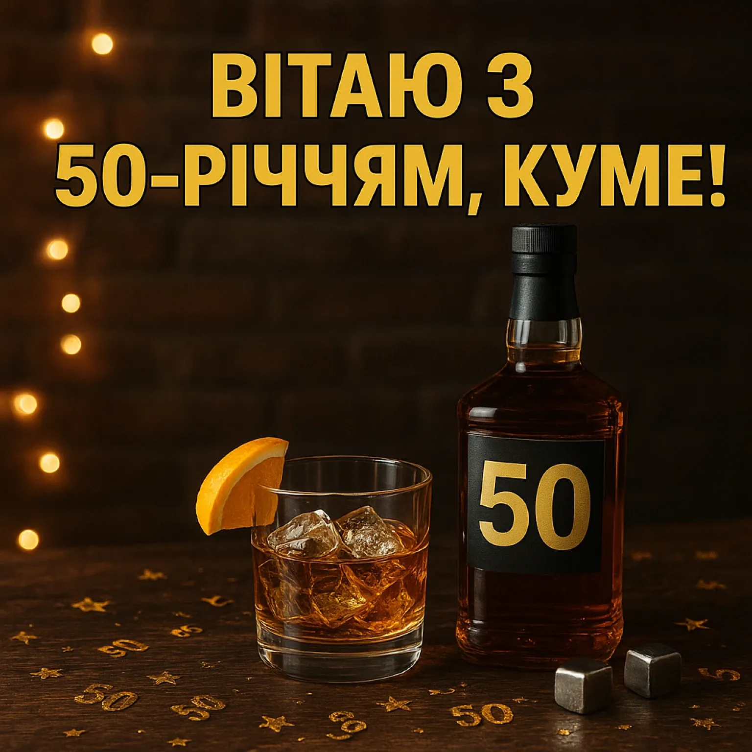 Привітання куму з ювілеєм 50 років: слова, що йдуть від серця