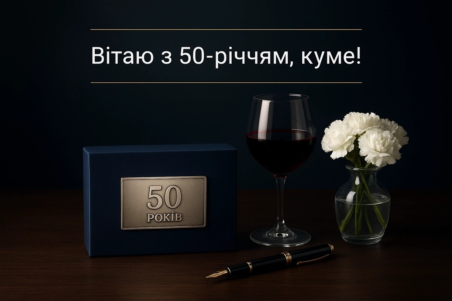 Привітання куму з ювілеєм 50 років: слова, що йдуть від серця