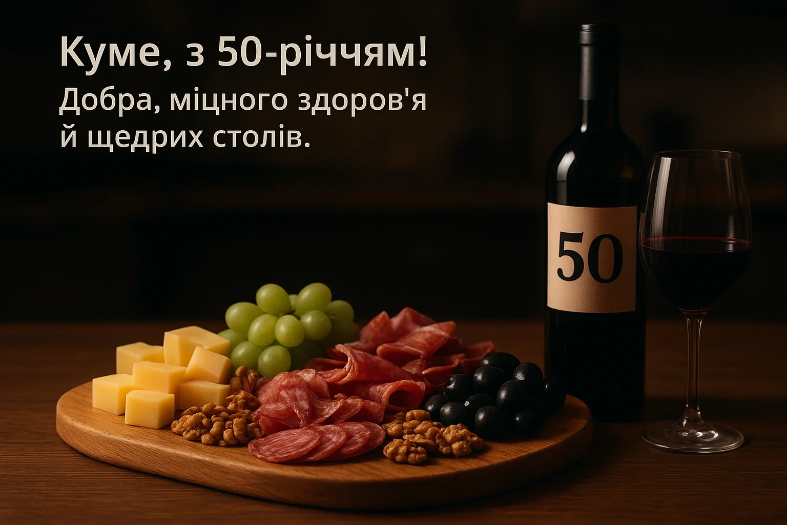 Привітання куму з ювілеєм 50 років: слова, що йдуть від серця