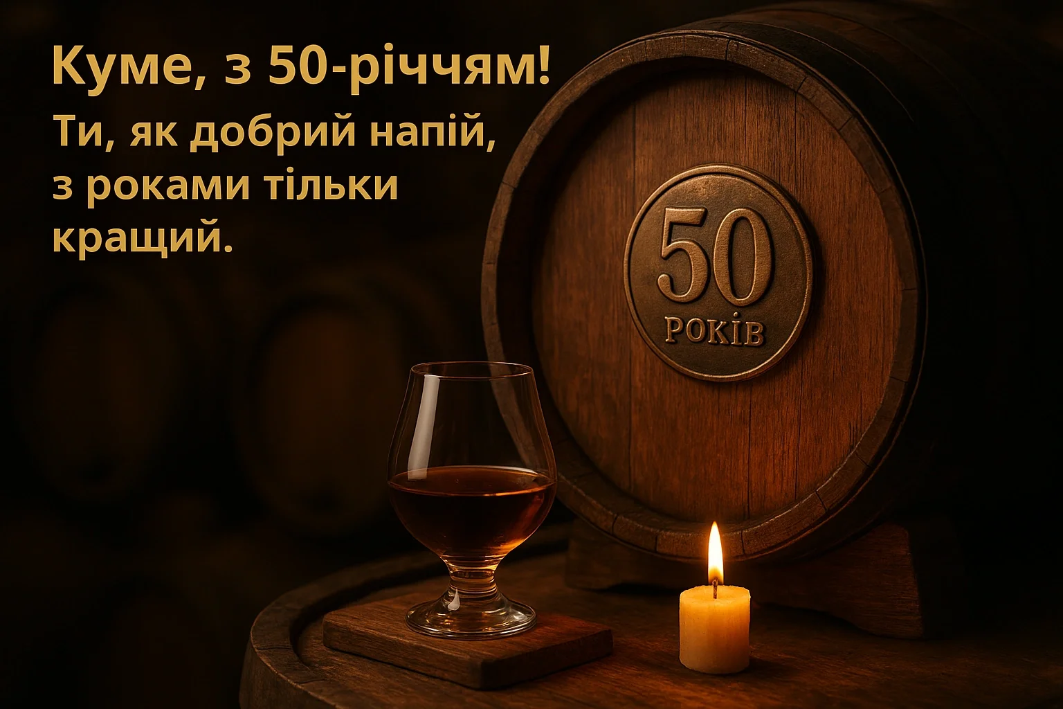 Привітання куму з ювілеєм 50 років: слова, що йдуть від серця