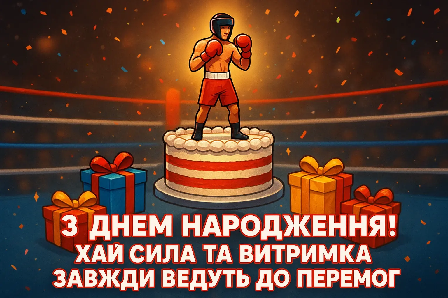 Привітання з днем народження боксера: свято чемпіона