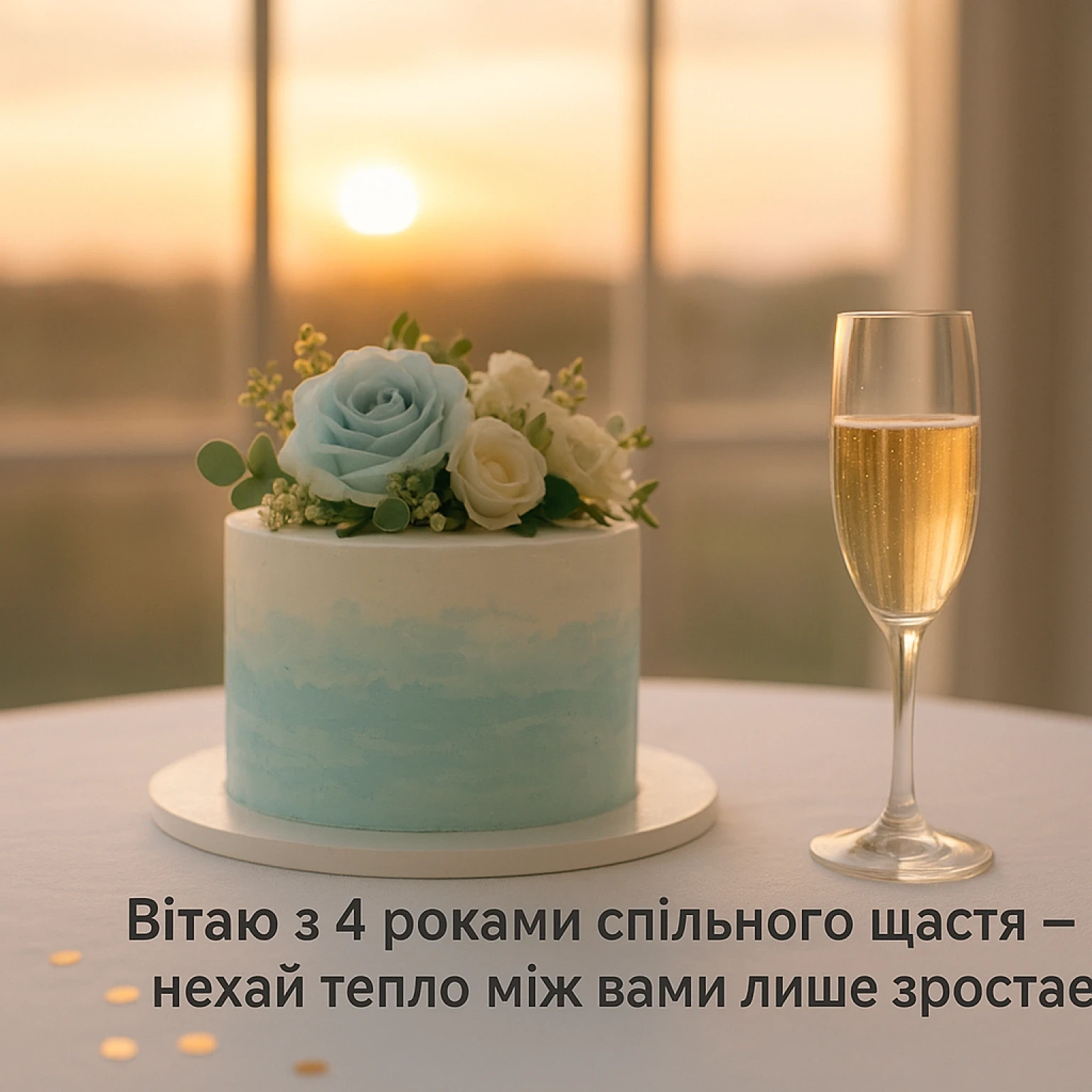 Привітання з днем весілля: 4 роки разом