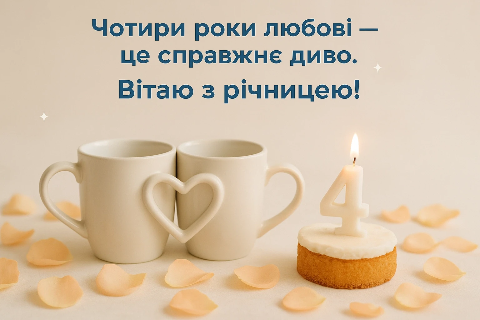 Привітання з днем весілля: 4 роки разом