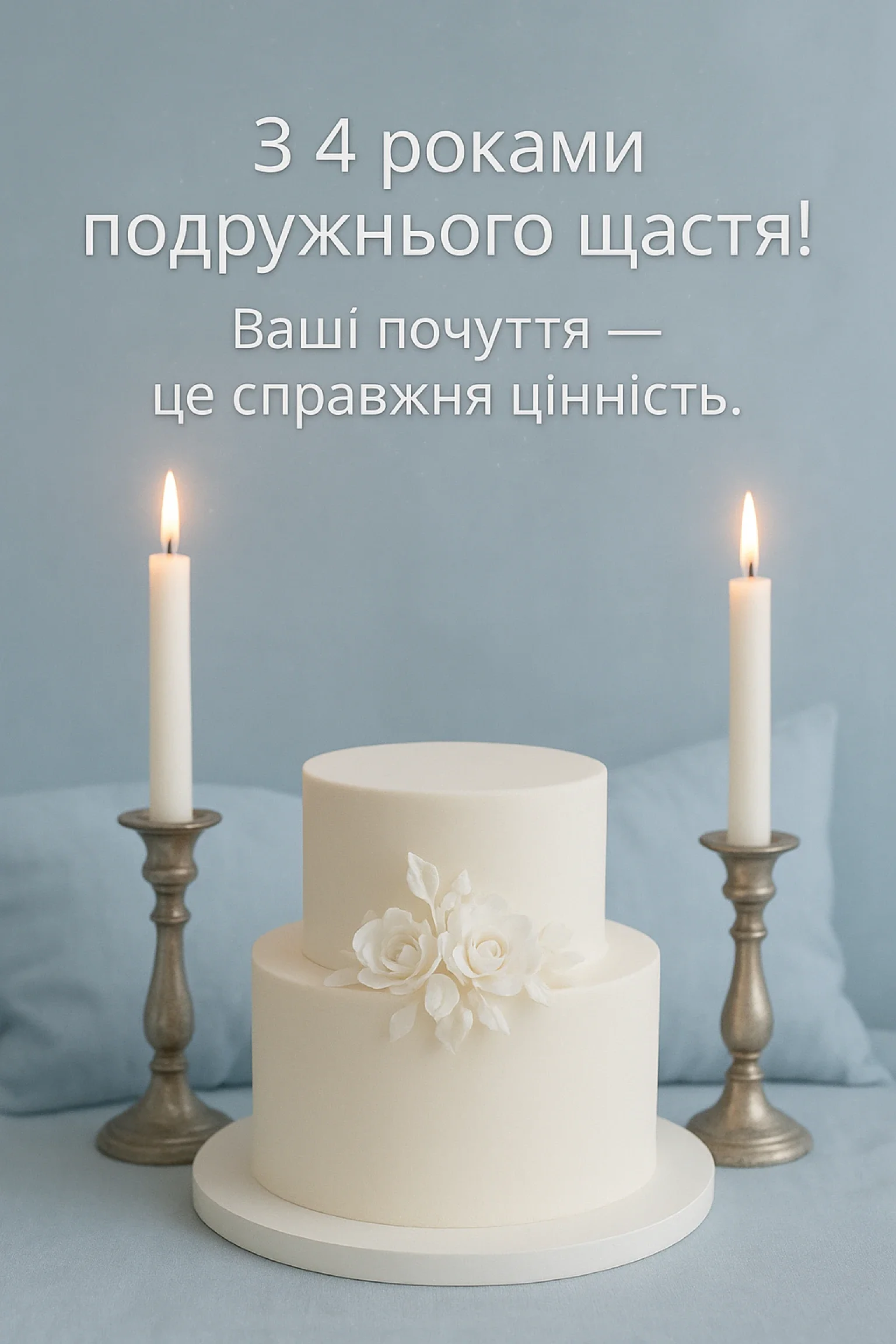 Привітання з днем весілля: 4 роки разом