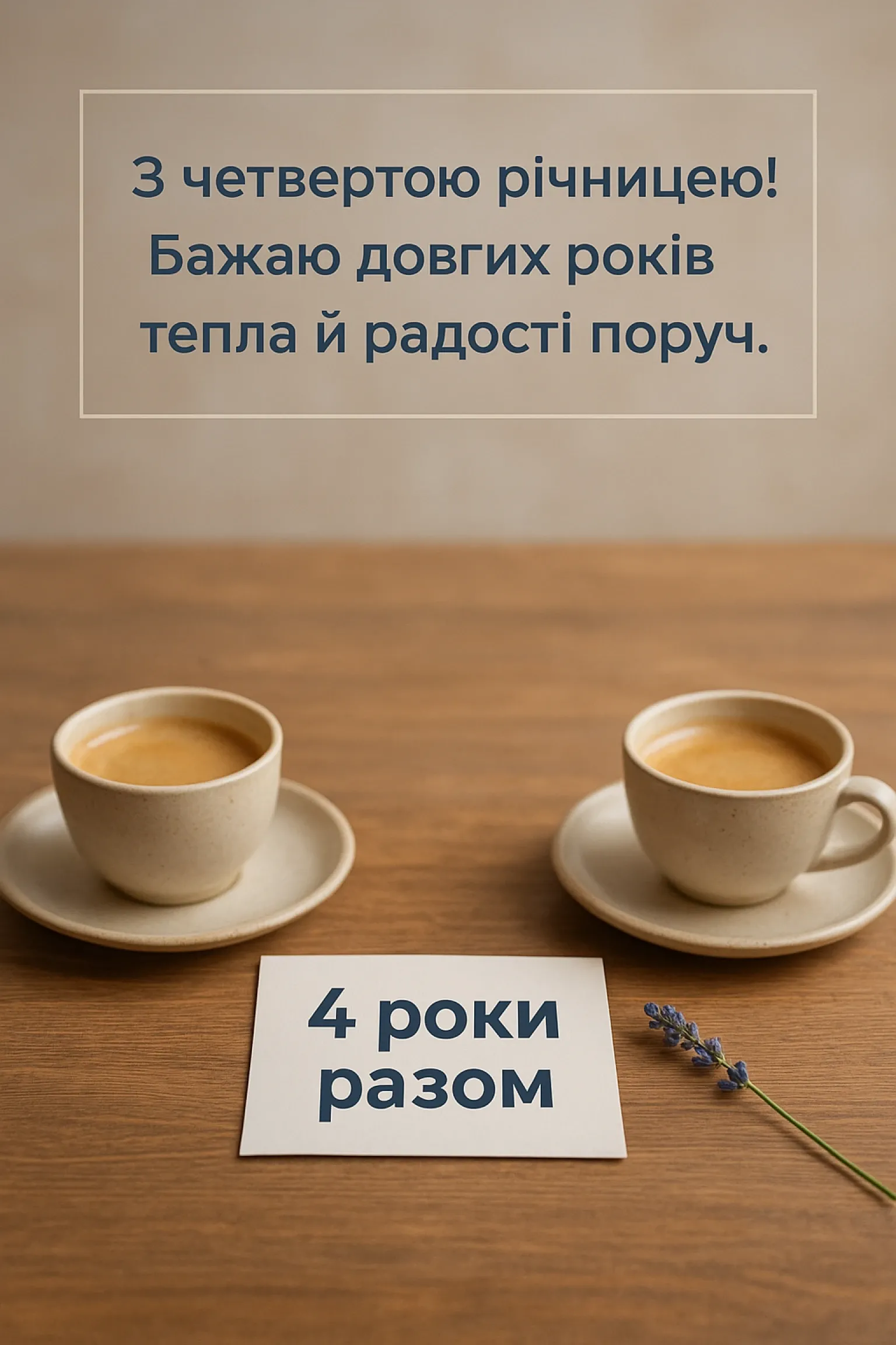 Привітання з днем весілля: 4 роки разом