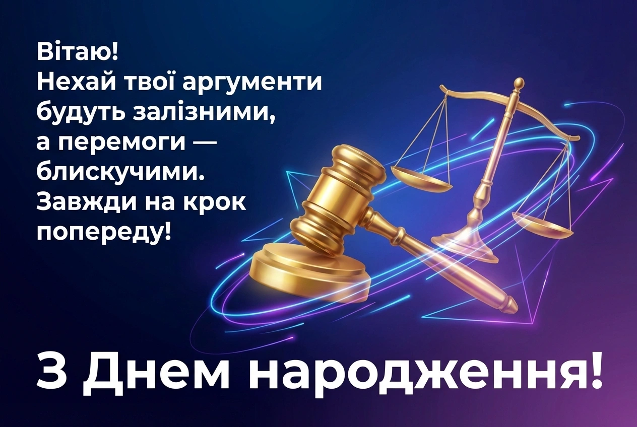 з днем народження адвоката