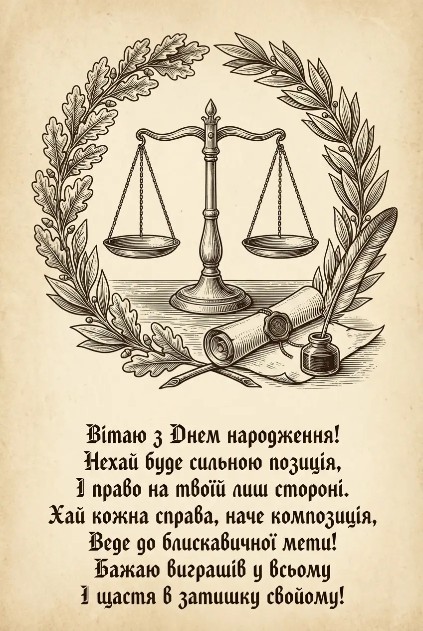 з днем народження адвоката