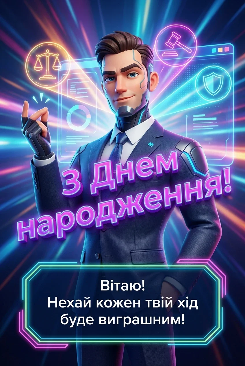 з днем народження адвоката