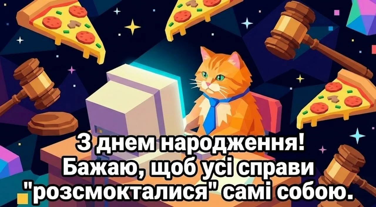 Привітання з днем народження для адвоката