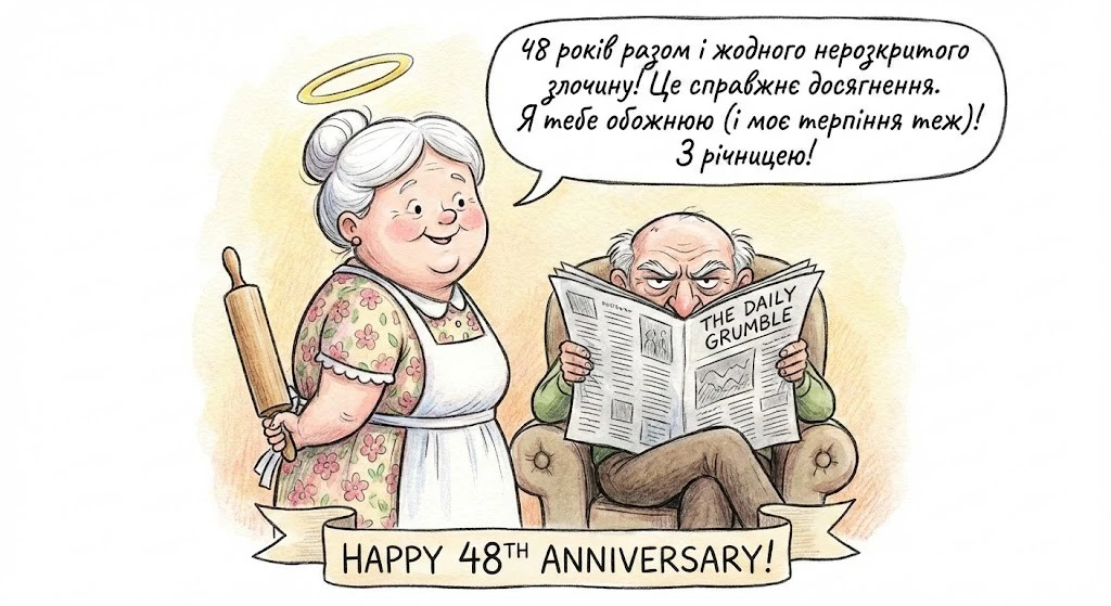 Привітання з 48 роками весілля