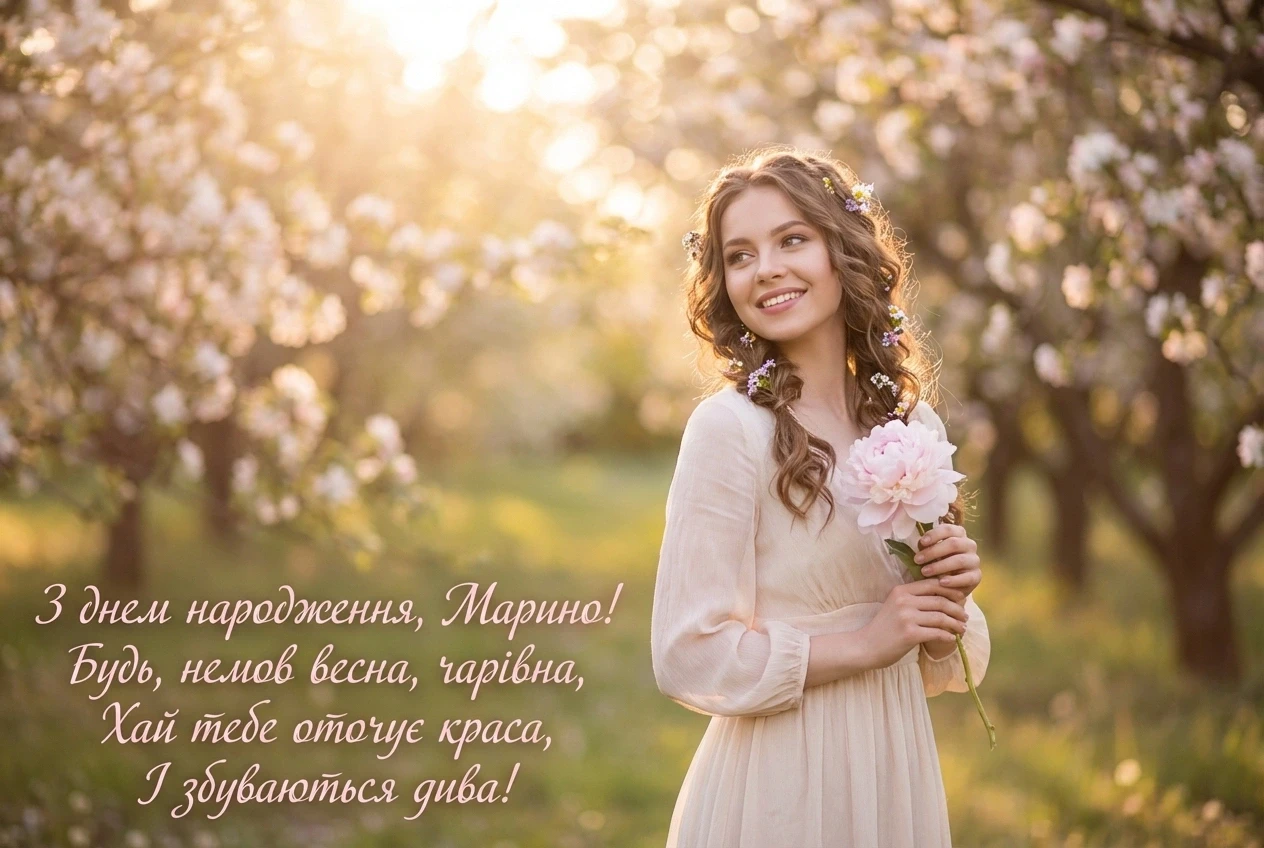з днем народження Марина