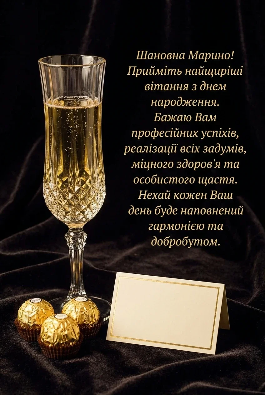з днем народження Марина