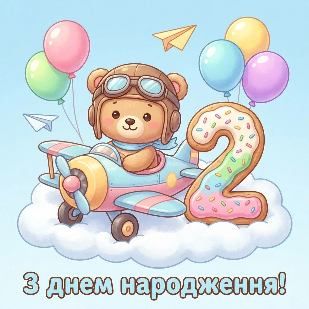 картинки з днем народження 2 роки хлопчику