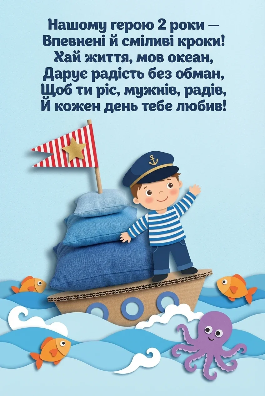 картинки з днем народження 2 роки хлопчику