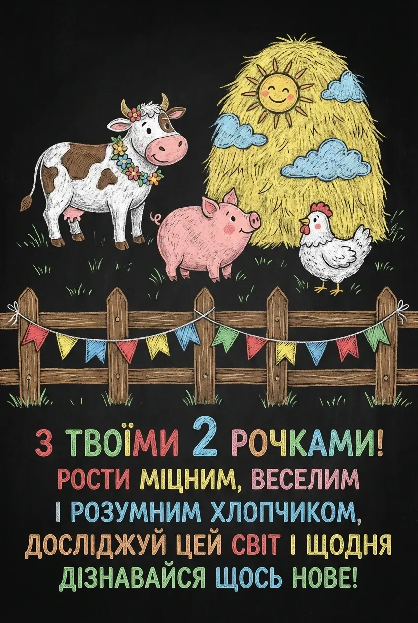 картинки з днем народження 2 роки хлопчику