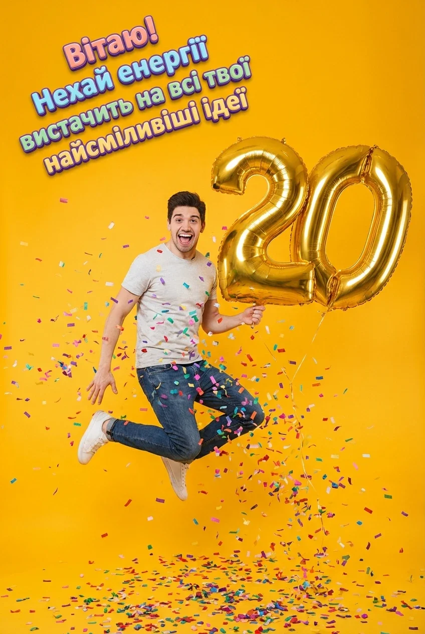картинки з днем народження 20 років хлопцю