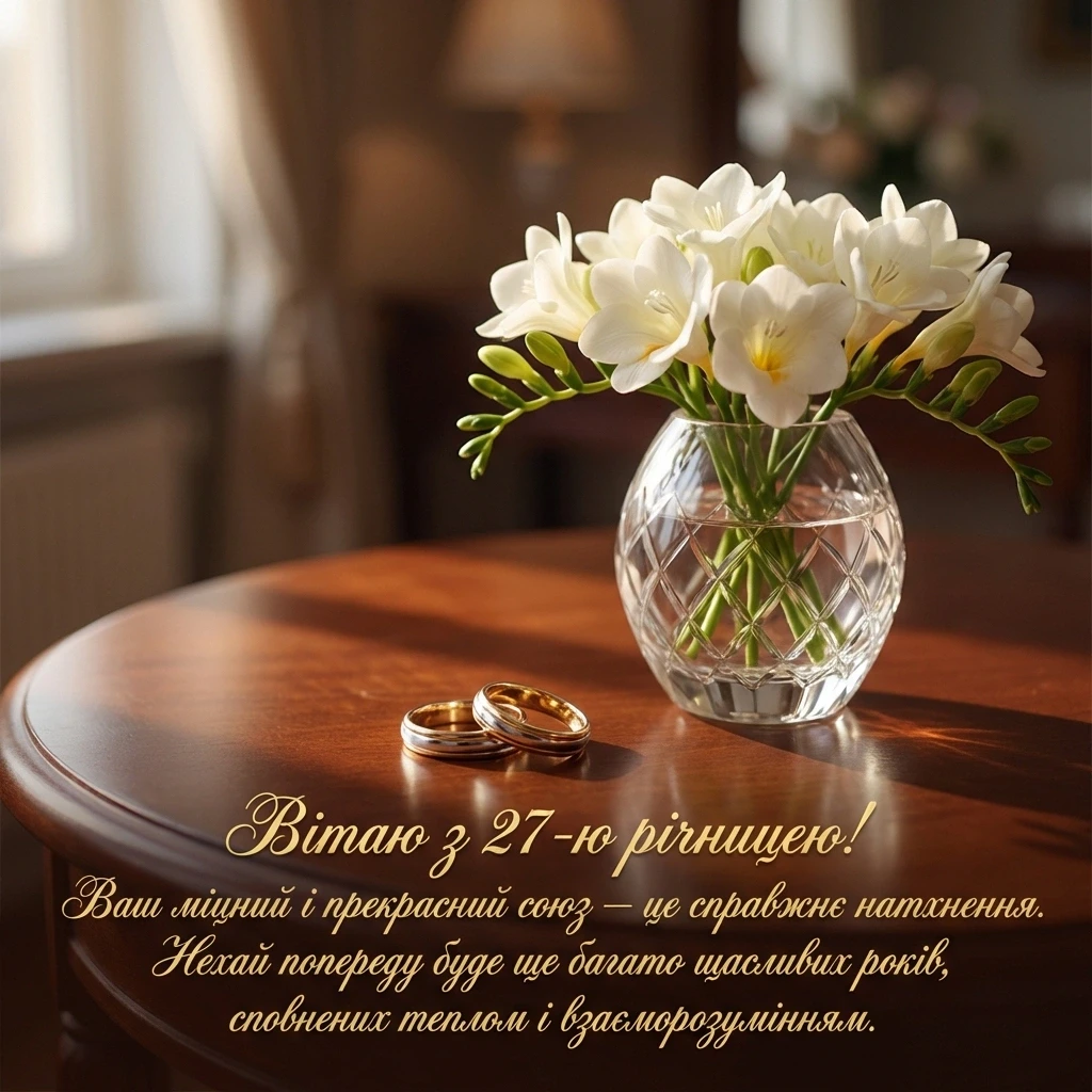 з днем весілля 27 років
