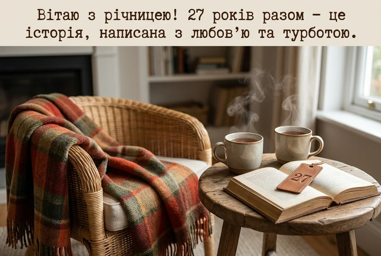 з днем весілля 27 років