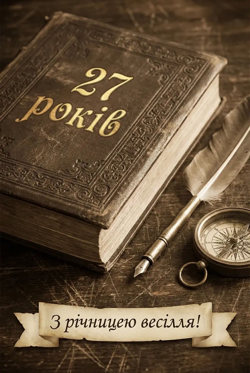 з днем весілля 27 років