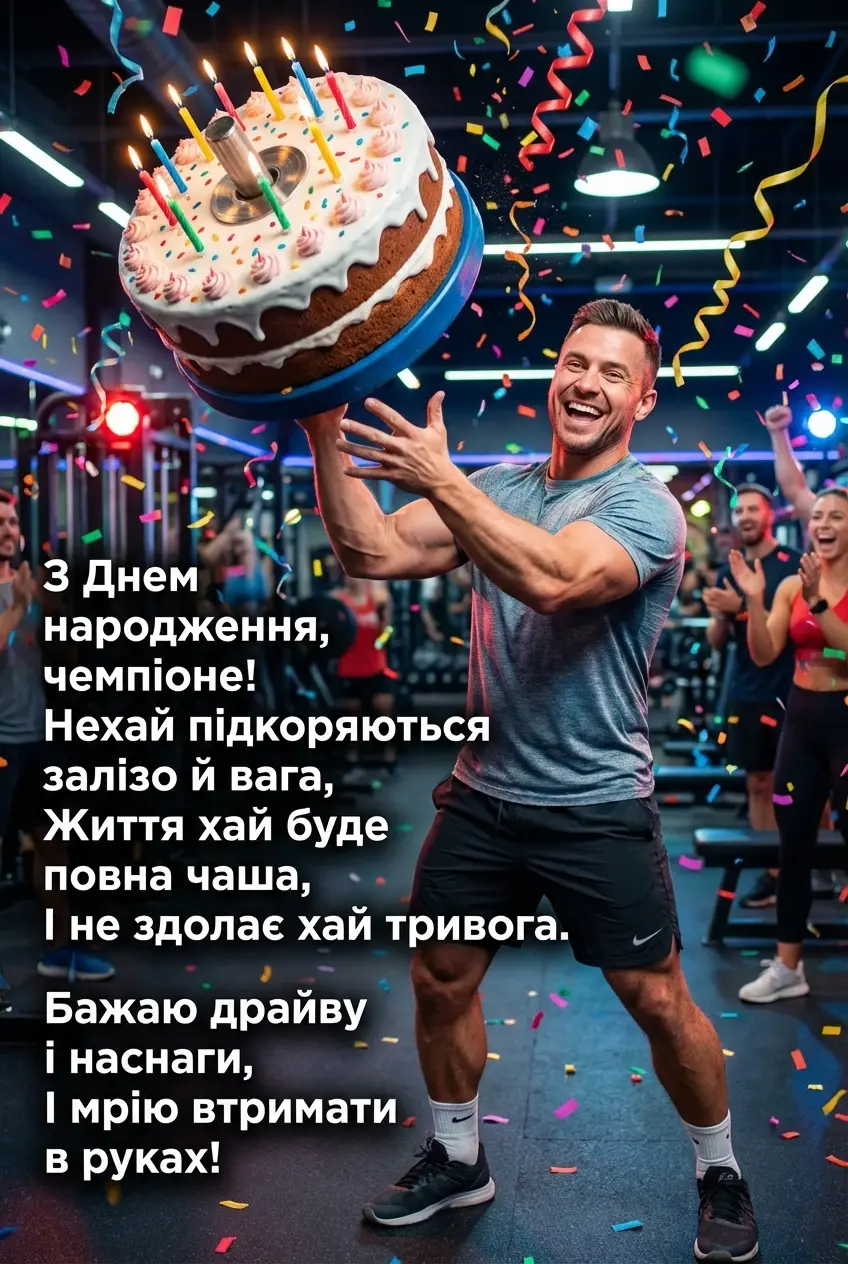з днем народження бодібілдера