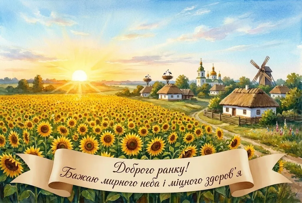 Доброго ранку та мирного неба: найкращі картинки та щирі побажання українською