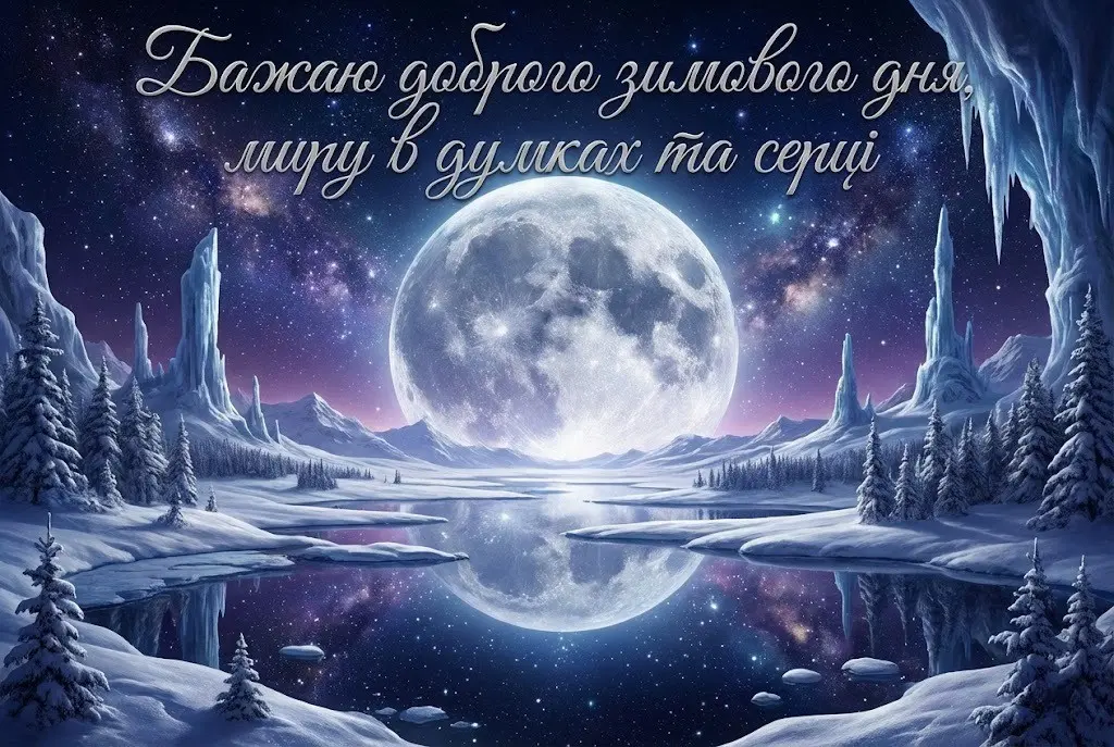 Доброго зимового дня: душевні побажання та красиві картинки для гарного настрою
