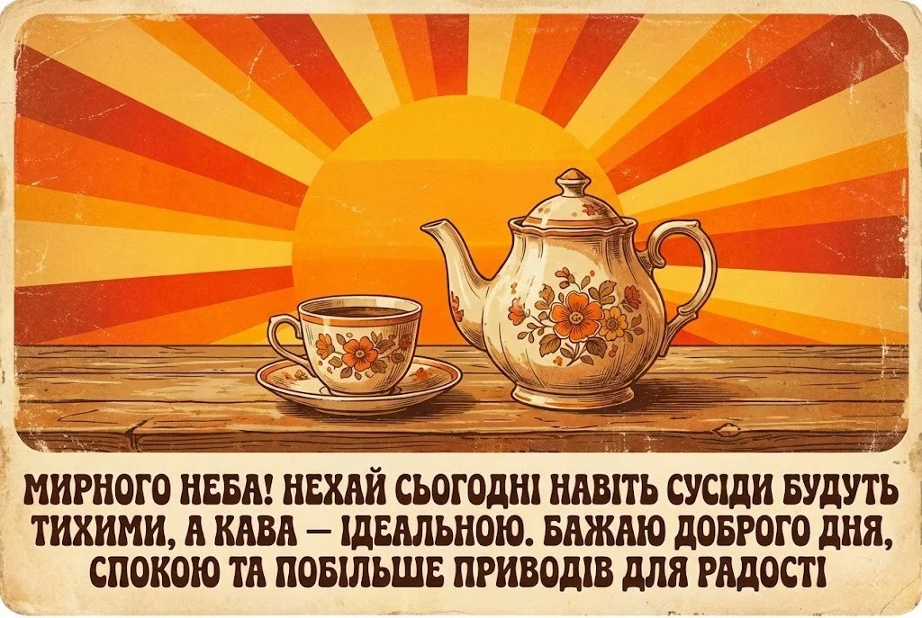 Доброго дня, мирного неба: душевні картинки та найкращі побажання для гарного настрою