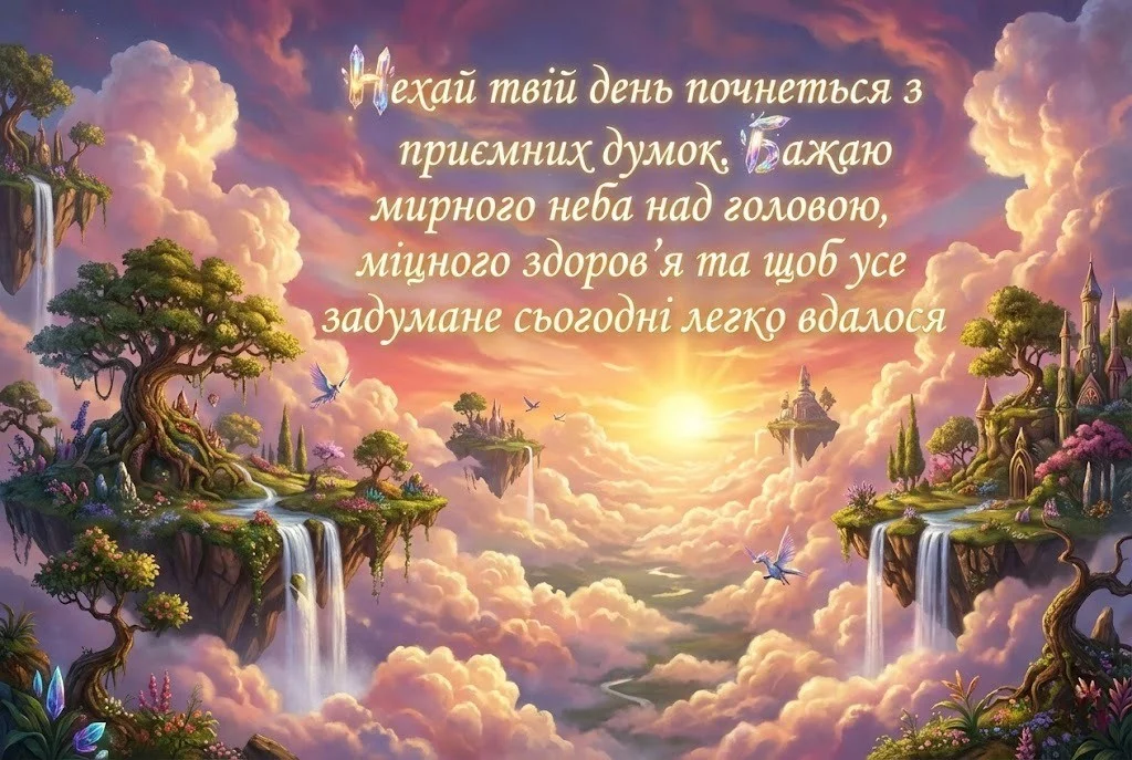 Доброго дня, мирного неба: душевні картинки та найкращі побажання для гарного настрою