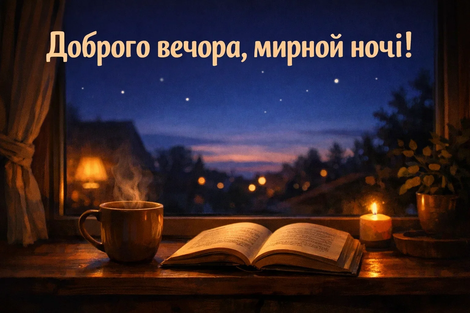 Доброго вечора та мирної ночі: найтепліші картинки та душевні листівки для близьких