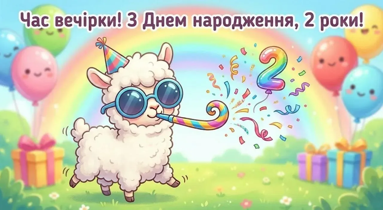 Картинки з днем народження для хлопчика на 2 роки