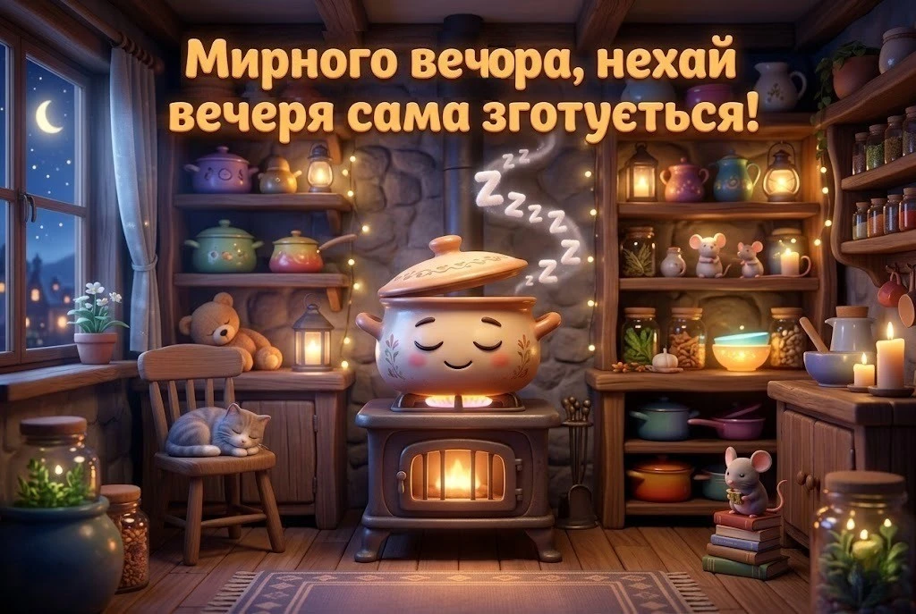 Доброго мирного вечора: добірка душевних картинок та прикольних листівок для затишного настрою