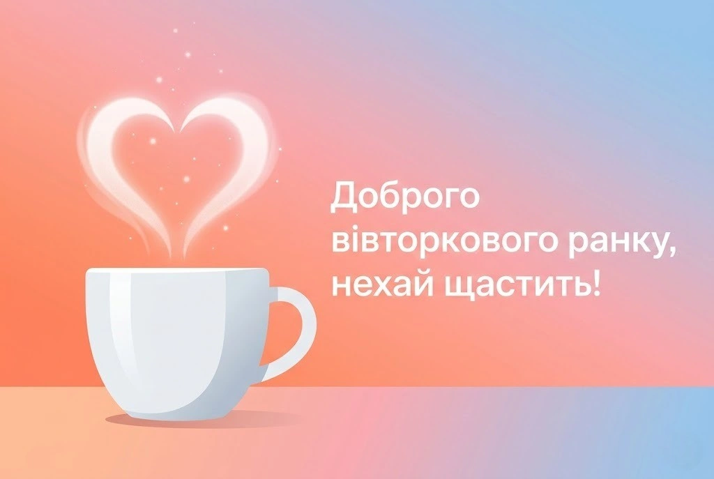 Доброго ранку вівторок: душевні побажання та красиві листівки для гарного настрою
