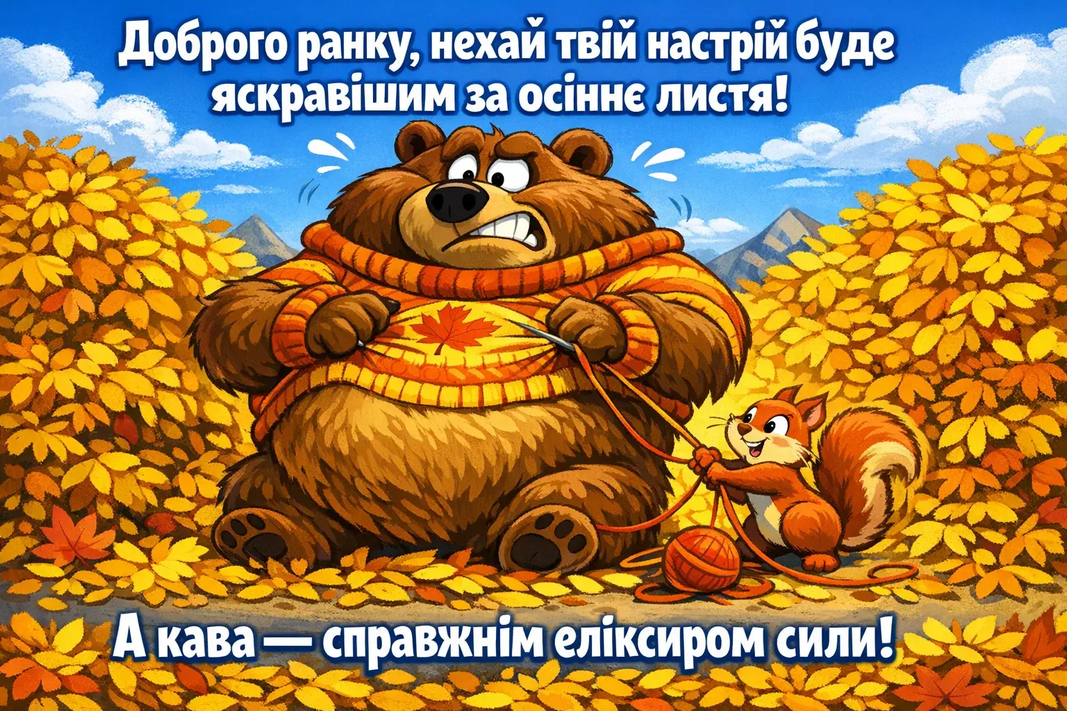 Доброго осіннього ранку картинки українською для затишного настрою та щирих посмішок