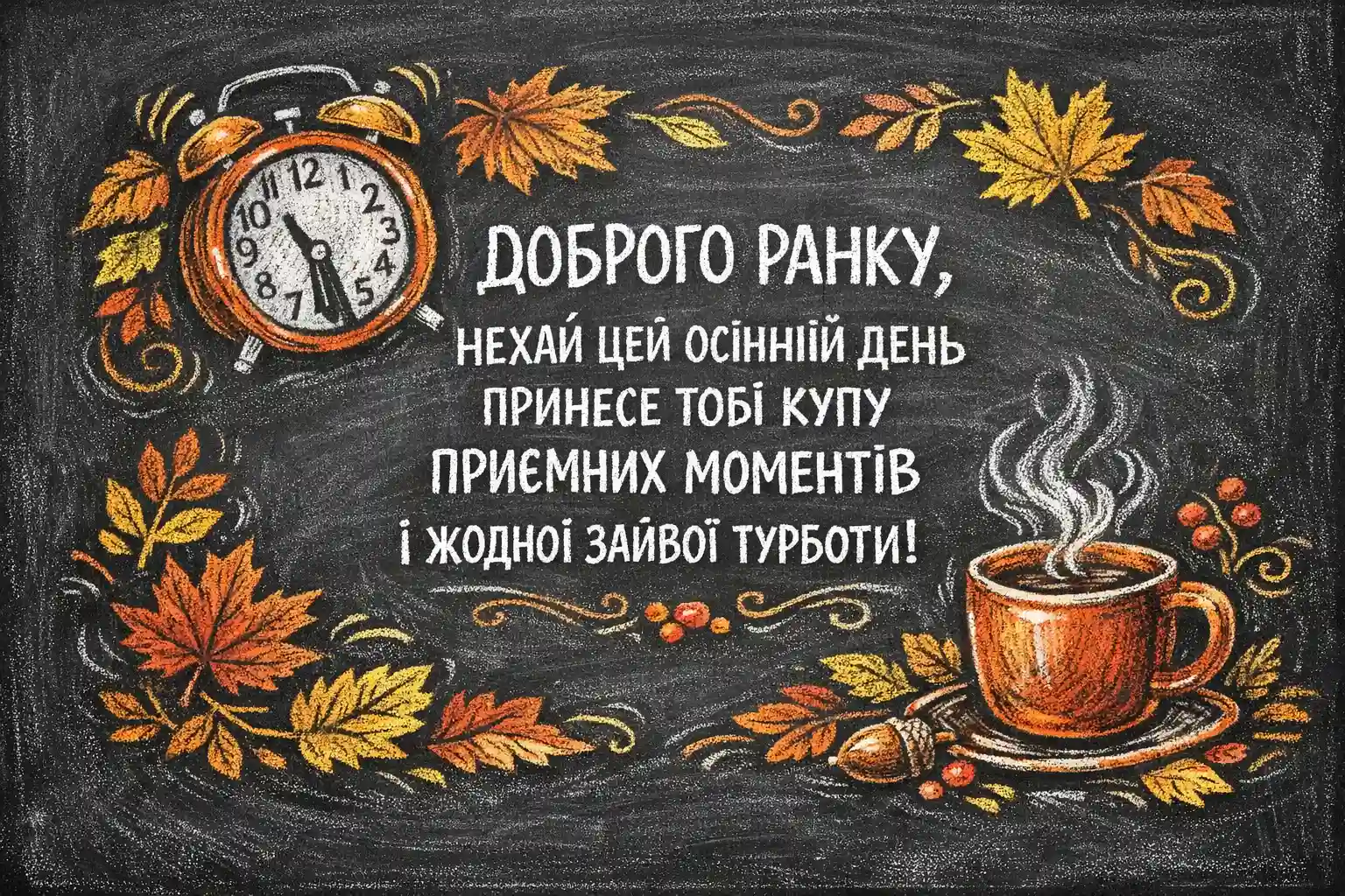 Доброго осіннього ранку картинки українською для затишного настрою та щирих посмішок
