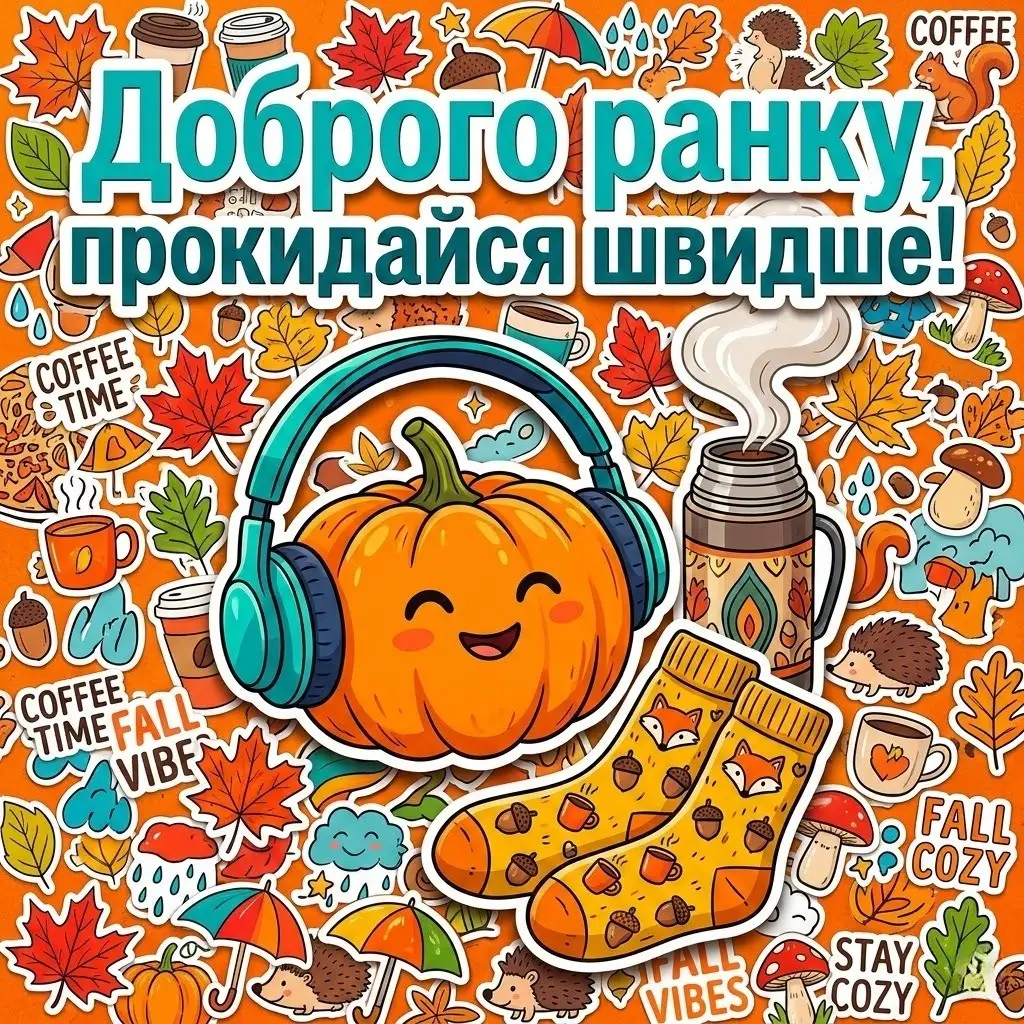 Доброго осіннього ранку картинки українською для затишного настрою та щирих посмішок