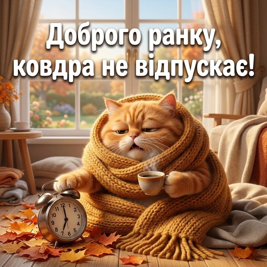 Доброго осіннього ранку картинки українською для затишного настрою та щирих посмішок