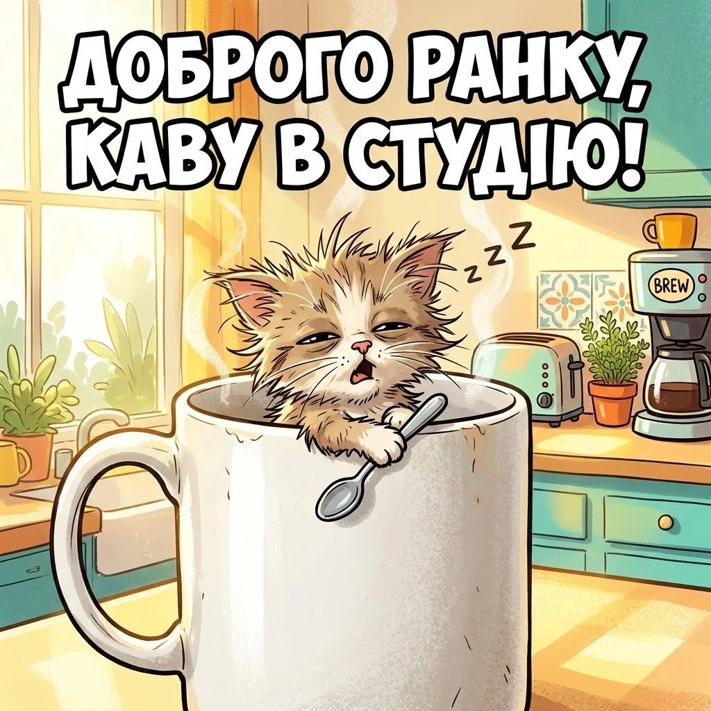 Доброго ранку та ароматна кава для натхнення у яскравих картинках і щирих побажаннях