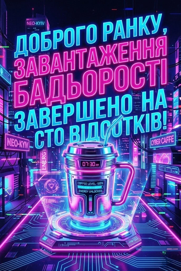 Доброго ранку та ароматна кава для натхнення у яскравих картинках і щирих побажаннях