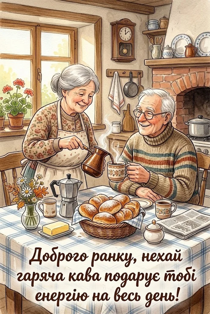 Доброго ранку та ароматна кава для натхнення у яскравих картинках і щирих побажаннях
