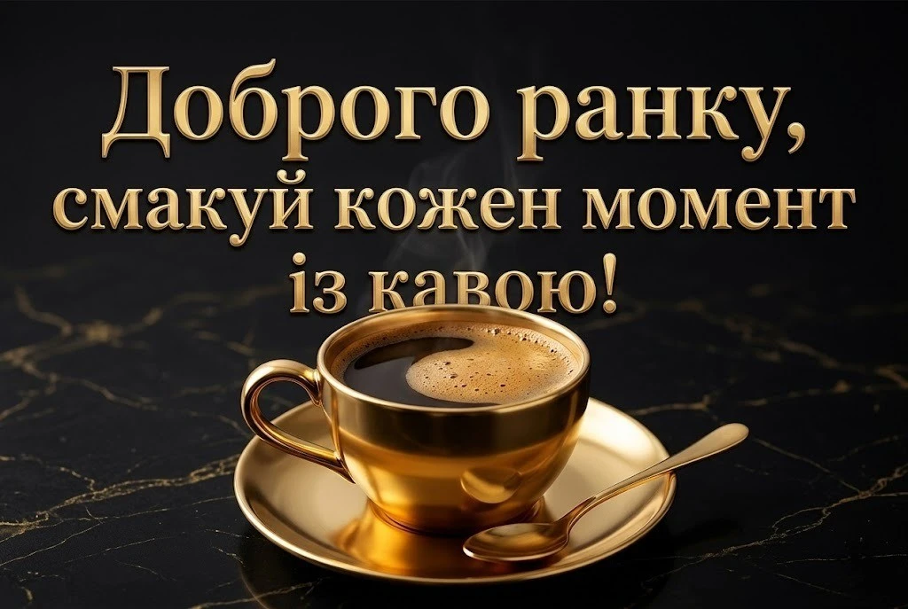 Доброго ранку та ароматна кава для натхнення у яскравих картинках і щирих побажаннях