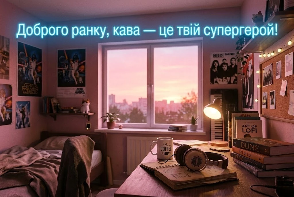 Доброго ранку та ароматна кава для натхнення у яскравих картинках і щирих побажаннях
