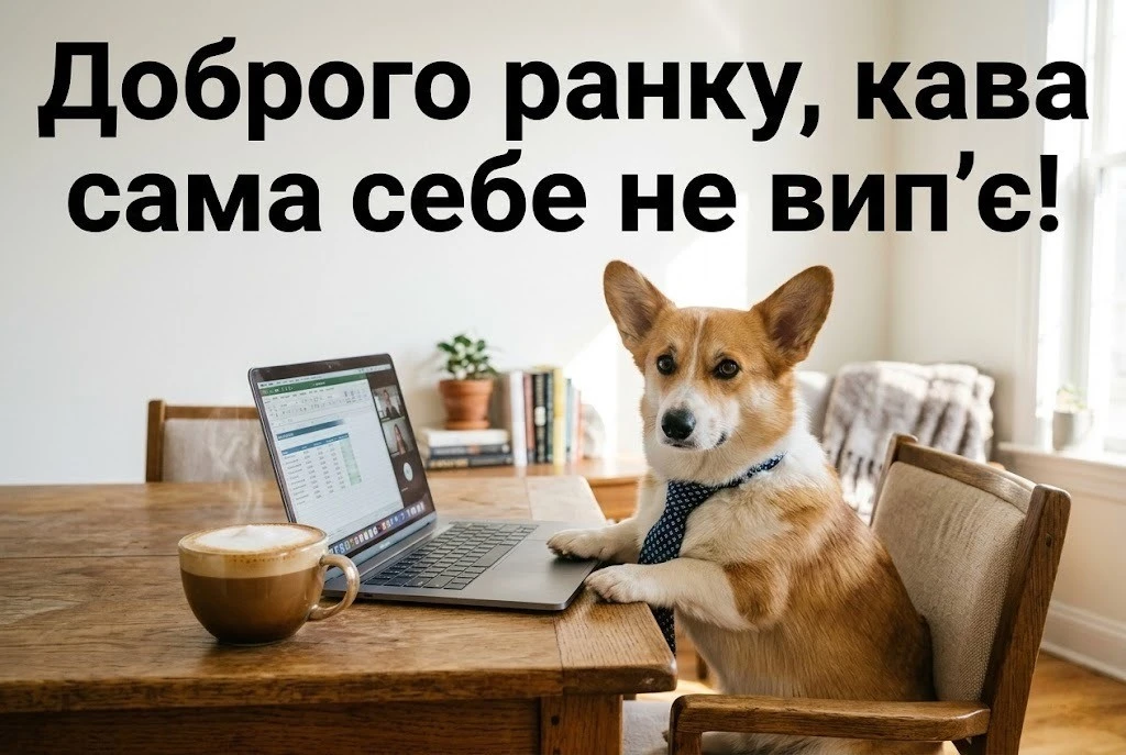 Доброго ранку та ароматна кава для натхнення у яскравих картинках і щирих побажаннях
