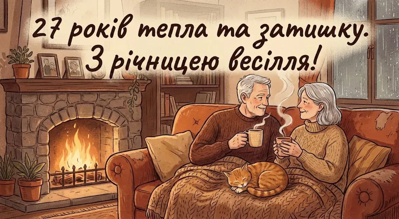 Привітання з 27 роками весілля