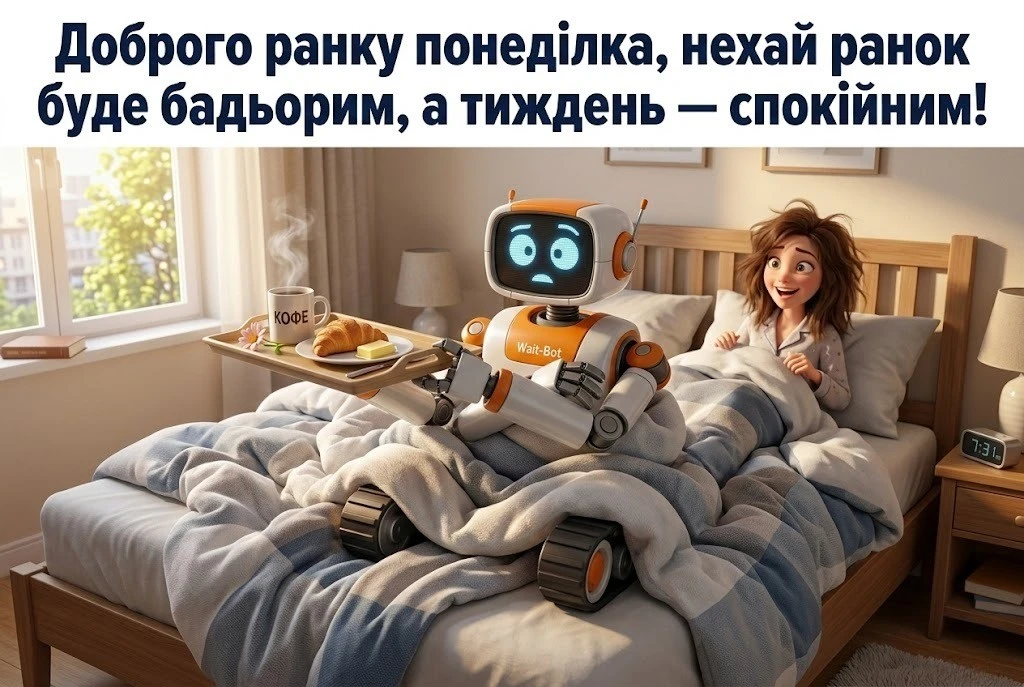 Доброго ранку понеділка та вдалого тижня: душевні побажання та красиві листівки