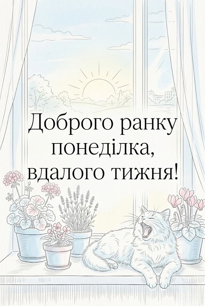 Доброго ранку понеділка та вдалого тижня: душевні побажання та красиві листівки