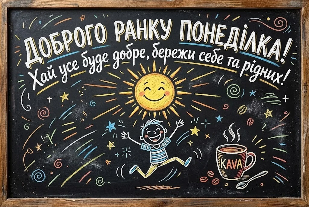 Доброго ранку понеділка та вдалого тижня: душевні побажання та красиві листівки